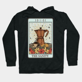 funny food tarot card with coffee Hoodie